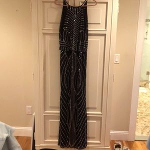 XSCAPE beaded maxi dress